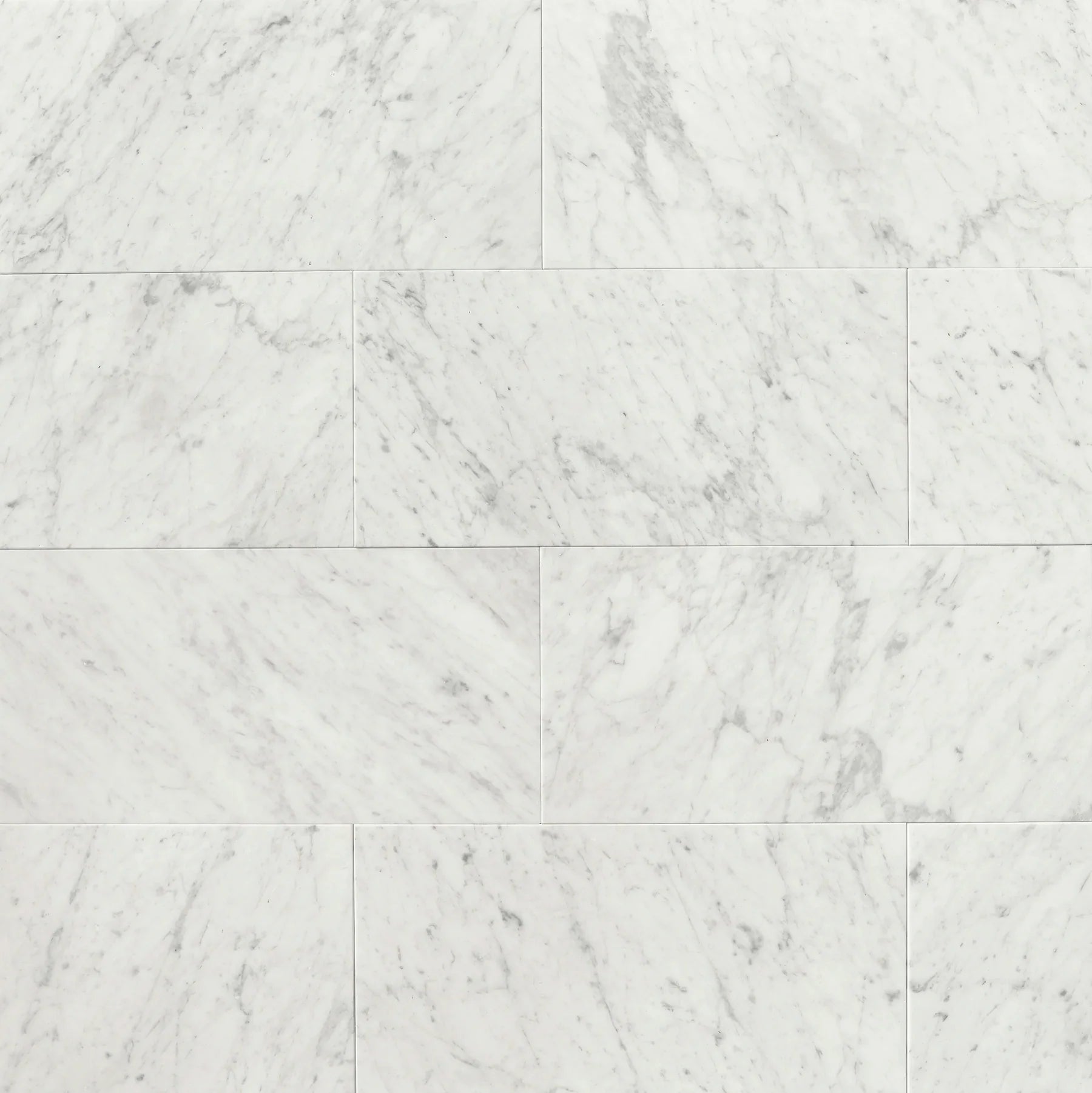 White Carrara Marble Honed Tile 12”x24”