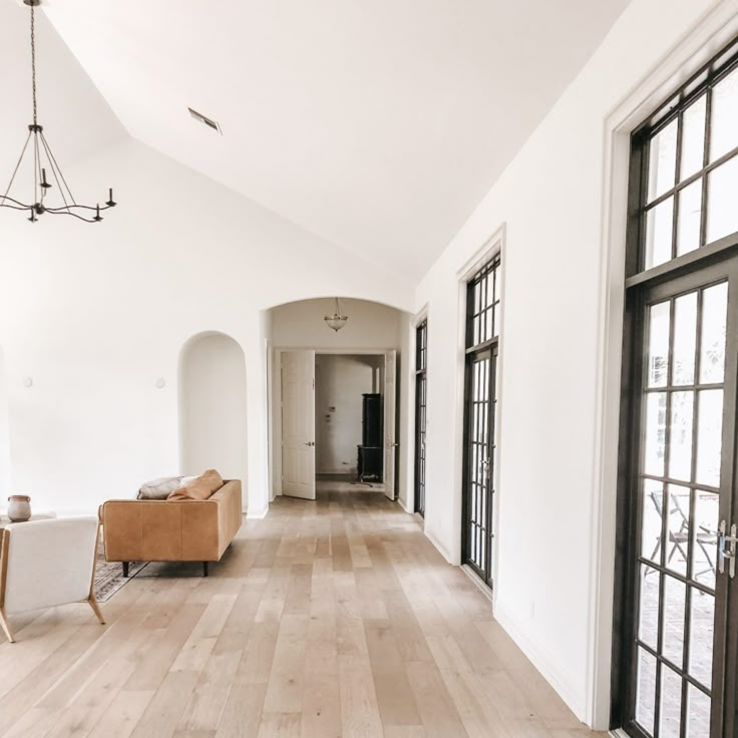 European oak flooring in a coastal living room